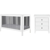 Ickle Bubba Tenby Cot Bed and Changing Unit,  Mono