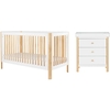 Ickle Bubba Tenby Cot Bed and Changing Unit,  Scandi White