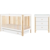 Ickle Bubba Tenby Cot Bed,  Under Drawer and Changing Unit,  Scandi White