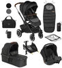 Jane Crosslight + Micro Pro + Koos iSize R1 - 10 Piece Travel System Bundle,  Cold Black