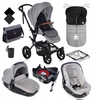 Jane Crosswalk R + Matrix 10 Piece Travel System Bundle,  Squared + Dim Grey