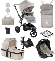 Jane Trider + Micro Pro + Koos iSize R1 - 10 Piece Travel System Bundle,  Sand