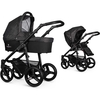 Venicci Soft Edition Black Chassis Pram,  Denim Black