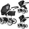 Venicci Soft Edition White Chassis 3-in-1 Travel System,  Denim Black
