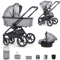 Venicci Tinum 2.0 (3 in 1) Travel System - Black Matt Chassis