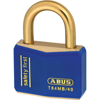 Abus 40mm Blue T84 Inox Series Brass Padlock