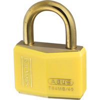 Abus 40mm Yellow T84 Inox Series Brass Padlock