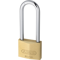 Abus 65 Series Compact Brass Padlock Keyed Alike 50mm Extra Long 6504