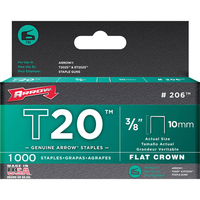 Arrow T20 Staples 10mm / 3/8" Pack of 1000