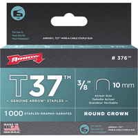 Arrow T37 Staples 10mm / 3/8" Pack of 1000