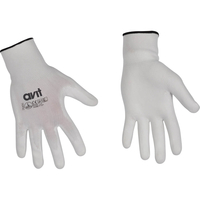 Avit Polyurethane Coated Gloves White L Pack of 1