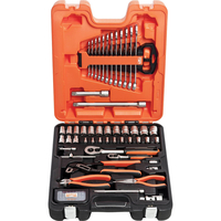 Bahco 81 Piece Combination Drive Hex Socket,  Screwdriver Bit,  Spanner and Pliers Set Metric Combination