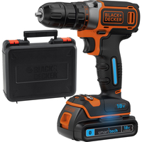 Black & Decker BDCDC18KST 18v Cordless Smart Tech Drill Driver 1 x 1.5ah Li-ion Charger Case