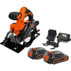 Black and Decker BDCCS18 18v Cordless Circular Saw 140mm 2 x 1.5ah Li-ion Charger No Case