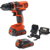 Black and Decker BDCDD18 18v Cordless Drill Driver 2 x 1.5ah Li-ion Charger No Case