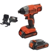 Black and Decker BDCIM18 18v Cordless Impact Driver 2 x 2ah Li-ion Charger No Case