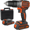 Black and Decker BL188 18v Cordless Brushless Combi Drill 2 x 1.5ah Li-ion Charger Case