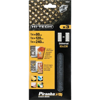 Black and Decker Piranha Hi Tech Mesh 1/3 Sanding Sheets 93mm x 230mm 80g Pack of 3