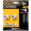 Black and Decker Piranha Hi Tech Quick Fit Mesh ROS Sanding Sheets 150mm 150mm Assorted Pack of 3