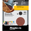 Black and Decker Piranha Quick Fit ROS Sanding Discs 115mm 115mm 40g Pack of 5