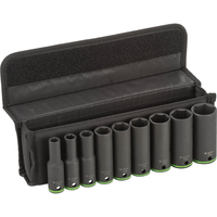 Bosch 9 Piece 1/2” Drive Deep Hexagon Impact Socket Set Metric 1/2"