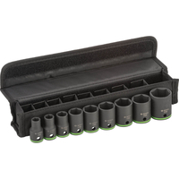 Bosch 9 Piece 1/2” Drive Hexagon Impact Socket Set Metric 1/2"