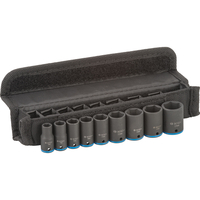Bosch 9 Piece 1/4” Drive Hexagon Impact Socket Set Metric 1/4"