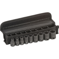 Bosch 9 Piece 3/8” Drive Hexagon Impact Socket Set Metric 3/8"