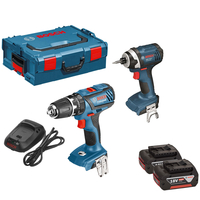 Bosch GSB 18-2-LI Plus 18v Cordless Combi Drill & Impact Driver 2 x 4ah Li-ion Charger Case