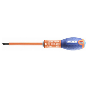 Britool Expert PZ0 x 125mm VDE Insulated 1000v Pozi Screwdriver 230mm