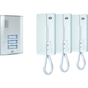 Byron Audio Door Intercom Kit for 3 Apartments 240v