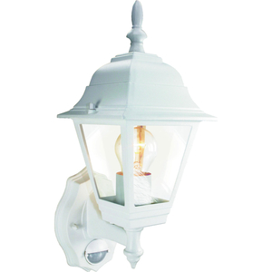 Byron ES94W 4-Panel Coach Lantern with Motion Detector White 240v