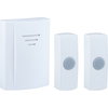 Byron Wireless Portable Door Bell Kit with 2 Push Buttons 50m Range