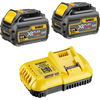 DeWalt 54v XR Cordless FLEXVOLT Twin Li-ion Battery and Fast Charger Pack 6ah