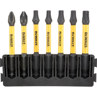 DeWalt 7 Piece FlexTorq Phillips,  Pozi and Torx Screwdriver Bit Bar Set