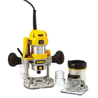 DeWalt D26204K Premium 1/4" Combi Fixed Base & Plunge Router 900w 110v