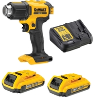 DeWalt DCE530 18v XR Cordless Hot Air Heat Gun 2 x 2ah Li-ion Charger No Case
