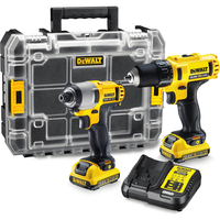 DeWalt DCK211D2T 10.8v XR Cordless Drill Driver and Impact Driver 2 x 2ah Li-ion Charger Case