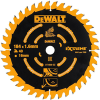 DeWalt DT1668 Circular Saw Blade for Cordless Mitre Saws 184mm x 16mm x 40 Teeth