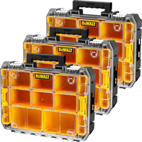 DeWalt TSTAK Water Sealed Organiser Tool Case Triple Pack