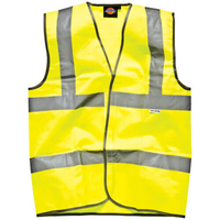 Dickies Hi Vis Safety Highway Waistcoat Yellow L