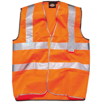 Dickies High Vis Safety Waistcoat EN471 Class 2 Orange Medium