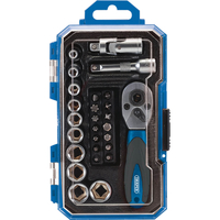 Draper 27 Piece 1/4" Drive Socket and Screwdriver Bit Set 1/4"