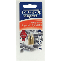 Draper 3 x No 1 Pozi Type x 25mm x 1/4" Hexagon Shot Blast Screwdriver Bits
