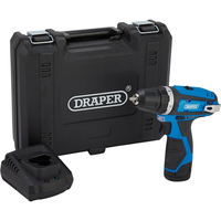 Draper D12VD 12v Cordless Drill Driver 1 x 1.5ah Li-ion Charger Case
