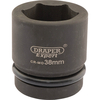 Draper Expert 1" Drive Hexagon Impact Socket Metric 1" 38mm