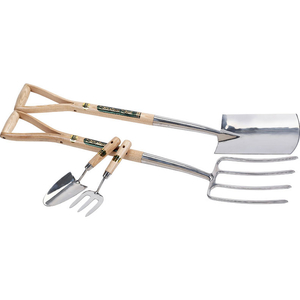 Draper Expert 2 Piece Stainless Steel Fork & Spade Set with Hand Trowel & Fork
