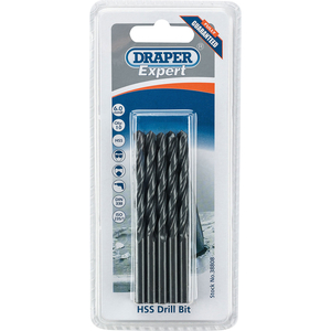Draper Expert 6mm HSS Drill Bits for Metal Pack of 10