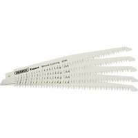 Draper Expert Bi Metal Reciprocating Saw Blades for Wood Cutting 6tpi 150mm Pack of 3