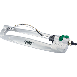 Draper Expert Oscillating Garden Water Sprinkler 18 Hole Adjustable Spray Pattern